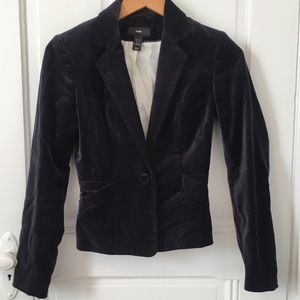Navy velvet blazer